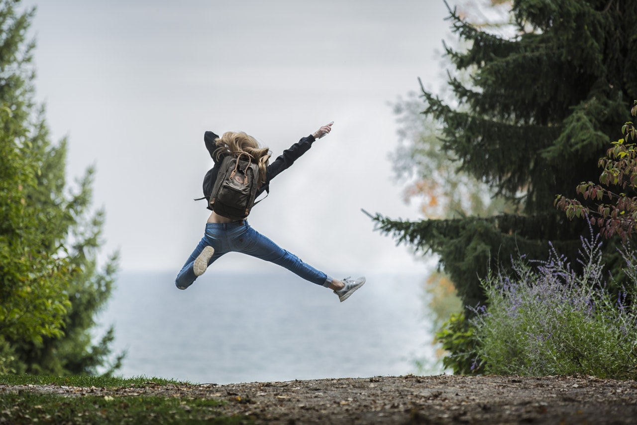 girl jumping